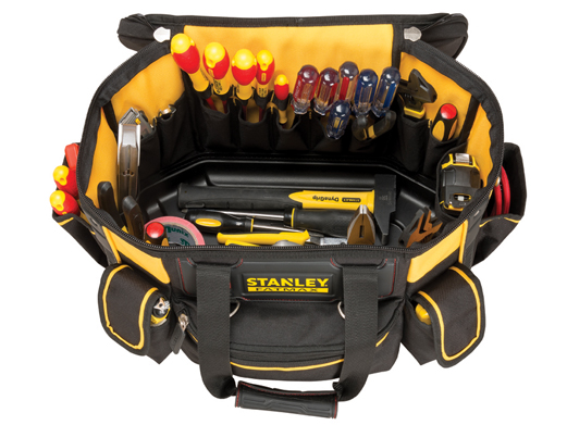 Con las bolsas de almacenaje Fatmax de Stanley tendrás a mano todo lo que necesitas para un trabajo insuperable.