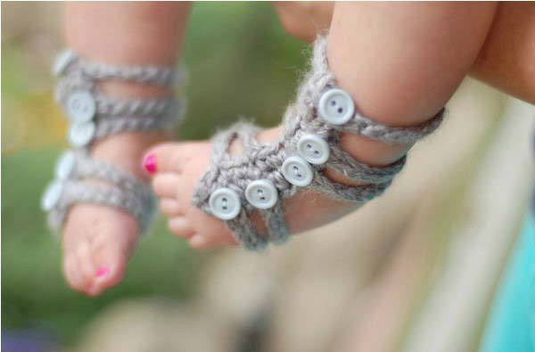 sandalias de ganchillo más chic para tu bebé